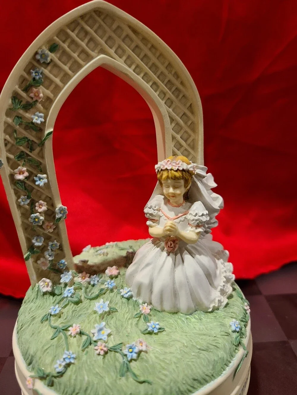 My First Holy Communion Music Box - White and Cream Figurine